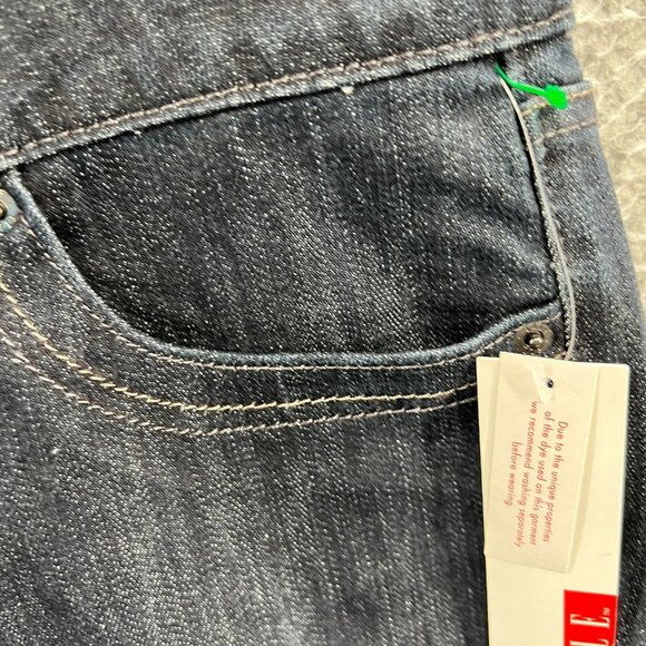 Elle Womens Jeans 10 Regular Indigo Blue Denim Mid Rise Pockets Stretch NWT - Picture 5 of 13